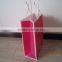 hot pink kraft paper bag paper bag twisted cored rope hadnle low price with gold stamping