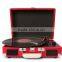 Bluetooth phonograph suitcase turntable with classic vintage design record player