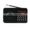 Portable mini mp3 player with am fm radio speaker
