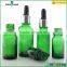 Green Glass Essential Oil sample Bottle with Aluminum Dropper wholesale