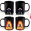 creative hot-selling 300-400ml dragon ball series heat sensitive color changing magic ceramic mug,porcelain gift cup