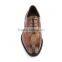 The latest men's dress shoes brown leather men's 100%, Guangzhou wholesale men's lace shoes