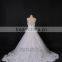 Real images newest style Appliqued lace skirt ball gown wedding gown for beach