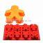 BPA Free Gingerbread man shape silicone bakeware Chocolate molds cake tools