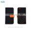Unique Design Pure Color Fabric Wallet Leather Phone Case For Alcatel One Touch POP C7 with PVC ID and credit card slots