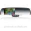 Auto-dimming rear view mirror monitor with compass and temperature