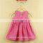 Occideng Fashion Rose Polka Dots Dress Cotton Bowknot Lovely Girls Dress