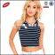 Hot Halter Crop Top Striped Women Sexi Top Got Your Back