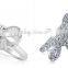 Ribbon Bow Rings HY Womens Fashion and Sparkling Ribbon Bow Cubic Zirconia Rings
