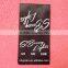 Eco-friendly oil ink printing clothing tag,washing satin printing label