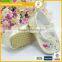 Wholesale Fashion Kids Child Shoes Cat Embroidery Golden Pu Baby Shoe