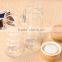 Manufacturer selling high quality portable double wall drinking sport glass water bottle with bamboo lid
