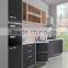 fiber high glossy movable Kitchen Cabinets black color