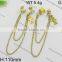 Wholesale Latest drop style solid gold earrings for girls