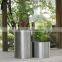 fashion design stainless steel bonsai container and flowers pots