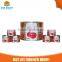 canned red color tomato paste