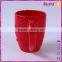 olive branch design red glazed ceramic coffee mug