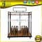 Hot sale high quality metal and wood shelve with wheels