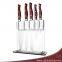 Wooden Handle Stainless Steel Knife Set with Bamboo Block
