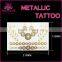 Waterproof Gold Tattoo Metallic Temporary Tattoo Stickers Temporary Body Art Tatoo