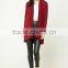 OEM High Quality Women Fashion Long Sleeve Plain Dyed Cotton Brushed Shawl Collar Cardigan Sweaters