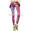 Custom Dry Fit Gym Fitness Leggings Spandex printing colorful Yoga Pants