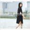 New Season Women Cotton Army Green Short Sleeve Shirt Dress Polo Dress
