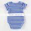 ShiJ 32S 180g Combed Cotton Indiana Striped Summer Baby Clothes Romper