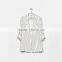 Long flowing jacket with rolled up sleeves striped blazer coat womens