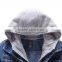 High quality fashion children wear with hood boy kids jean jackets