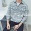 Fashion grid long sleeve shirts
