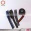 Flat Elastic Webbing-Black With White Fringe