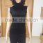 high neck nylon seamless jacquard Y sign sleeveless women vest