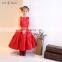 XXLF179 red cute flower girl party wear evening dresses for girl kids party dress