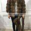 China Cheap factory price fox fur coats transfermer sable color fox fur coat women fur coat