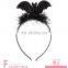 Plastic bat pattern black headdress halloween party accessories headband