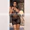 2017 Beautyslove sexy hot woman black Transparent Jacquard hollow sexy Babydoll sleepwear sexy Lingerie