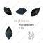 DZ-1154 rhombus faceted cut flat back glass stones for jewelry making