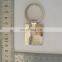 custom logo laser printing square shape metal keychain for business gift