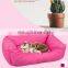 HQPB001 Manufacturer wholesale plain cotton stuffed pink blue dog warm soft bed