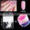 Fiberglass Extension nail gel kit with builder gel set fiber glass uv gel with base coat and top coat in stock
