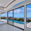 Powder coating aluminum profile frame tempered glass sliding door 3 tracks 4 panels aluminum sliding door
