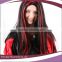 long straight synthetic witch orange high light cheap party wig