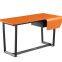 Modern Italian style office writing desk SD1602 painted bent wood top with solid wood base--home office furniture