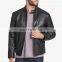 New styles casual jacket men simple black windbrake crop jacket with zipper pu leather jacket men