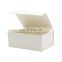 Custom ribbon style luxury ivory color foldable magnet product packing box wholesale