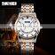 Hot Sale SKMEI 9122 Rose Gold Stainless Steel Back Quartz Watches Men Wristwatch