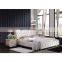 America modern design LED night light wooden structure master bedroom furniture leather soft bed frame