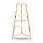 white multifunctional durable MDF wood bathroom living room corner shelf organizer