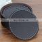New Arrival Black Unique Creative Luxury Tableware Leather Logo Custom Coasters Drinks